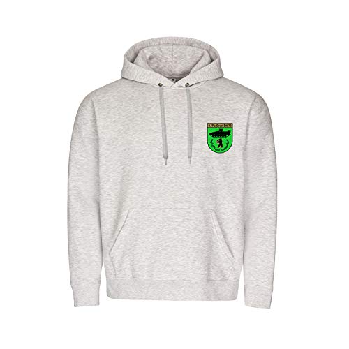 Sweat à capuche 3 PzGrenBtl 73 avec blason haute définition en coton gris premium S