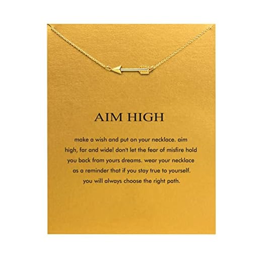 Baydurcan Arrow Necklace Arrow Pendant Chain Necklace with Message Card Gift Card