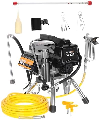 Bild 9 - WABROTECH® WT20i Hydrodynamische Farbsprühsystem 1100 W - Airless Farbsprühgerät 210 Bar - Hochdruck Airless Spritzgerät 2 L/min - Airless Farbsprühsystem 30000 m2/J - Spritzpistole mit Schlauch 15 m