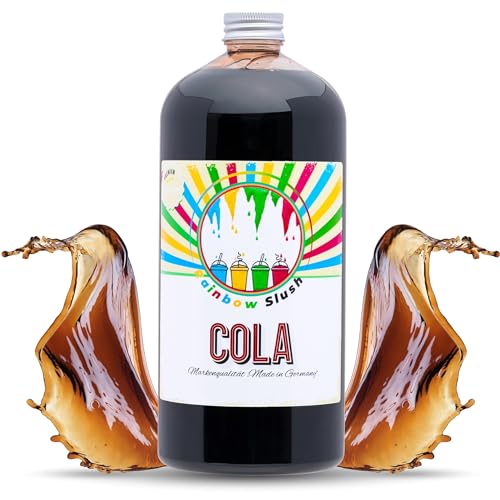 Rainbow Slush Jarabe AZO LIBRE | Botella de 1 litro | Concentrado para granizadores de helados, máquinas de helado, bebidas 1:5 hasta 1:20 (cola)