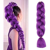 ShowJarlly Pelo Para Trenzas Africanas 24" Jumbo Extensiones