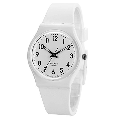 Swatch New Core Quartz Silicone Strap, White, 16 Casual Watch (Model: Gw151O) #TOP1