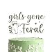 Raccoon Cake Topper, Green Raccoon Theme Girls Gone Feral Cake Pick Wild Animal Bride Floral Cocktail Cake Decoration for Bachelorette Party Bridal Shower Wedding Supplies