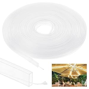 PATIKIL Silicone Tube Sleeve, 33ft/10Meter 10mm Flexible LED Channel IP67 Waterproof Protection Cover LED Silicone Channel System for 3528/5050/5630/3014 Led Strip Lights