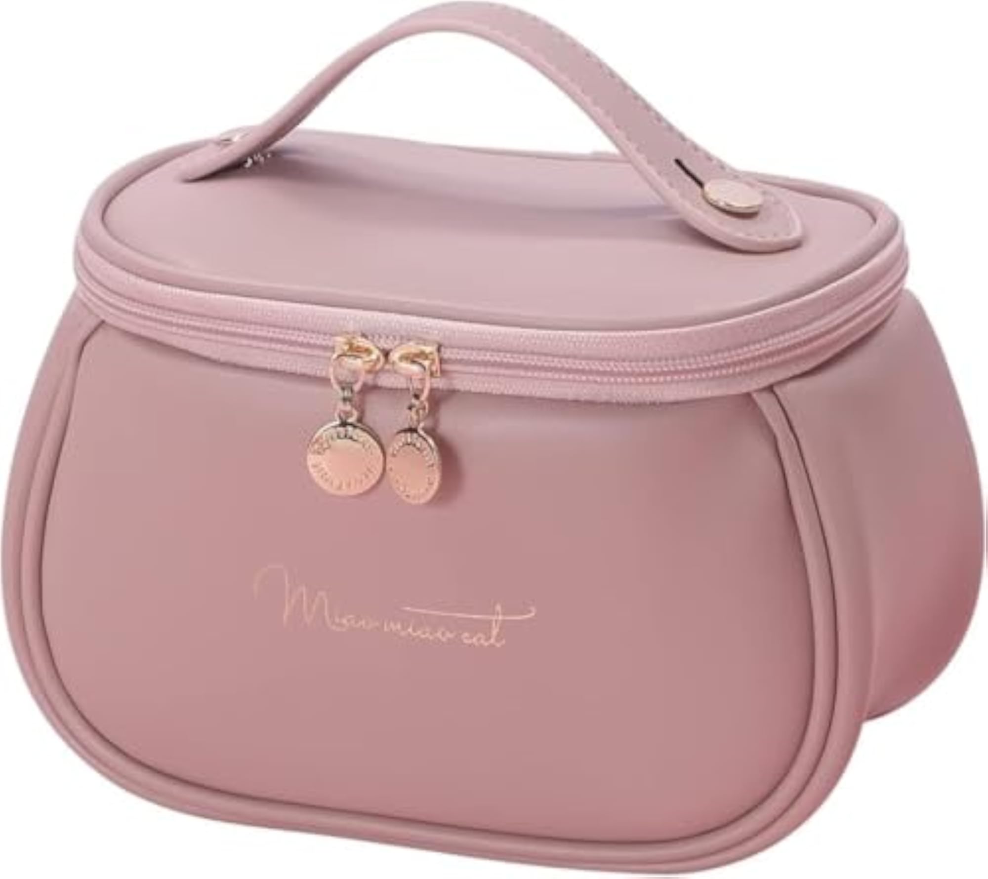 Portable Makeup Bag, Leather Cosmetic Storage Case