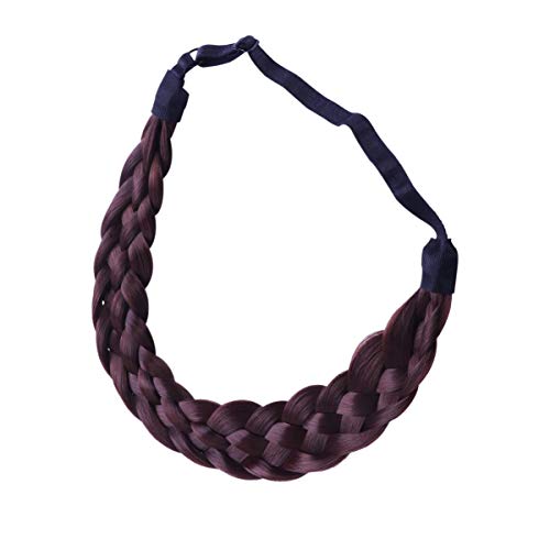 Kichvoe Perruque Tresses Tresse de Femmes Coiffe Tresses Bandeau Tresse Élastique Stretch Cover