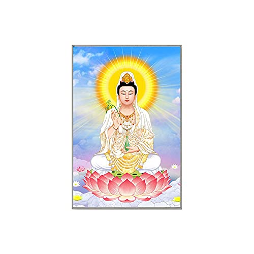 Bouddha Diamond Painting 5D pour salon zen, kit broderie mosaïque 50x120 cm