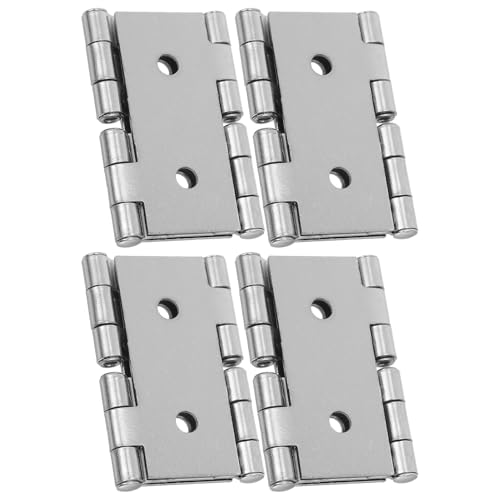SHINEOFI 4 piezas Bisagras para Puertas Doble Acción Hierro para Puertas Batientes Pernios Pequeños de Doble Eje Instalación Fácil para Cocina y Muebles