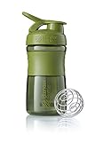 BlenderBottle Sportmixer Shaker / Protein Shaker / Wasserflasche / Diät shaker Moss (1 x 820 ml skaliert bis 760 ml)