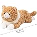 Fawowe Cat Weighted Stuffed Animals, 5.3 lbs 25.5 inch Weighted Cat Plush Toy Realistic Plush Animals Pillow Gifts for Adults and Kids