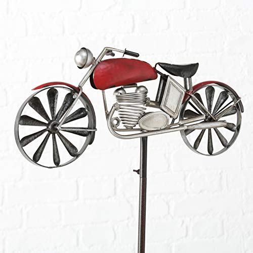 Whw Whole House Worlds Americana Motorcycle Garden Spinner, Vintage Style Stake Decoration, Rustic Red With Antiqued Finish, Over 5 Ft Tall (63 Inches - 160 Cm) #TOP7