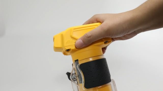 Bild 6 - Akku Oberfräse kompatibel mit Makita 18V Akku, 800W Bürstenloser Kantenfräser Set mit 5 Geschwindigkeit, Spannzange 6.35MM, 30000 U/min Akku-Holzfräser für Holzbearbeitung (ohne Akku)