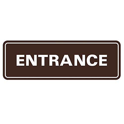 Standard Entrance Door/Wall Sign - Dark Brown - Large