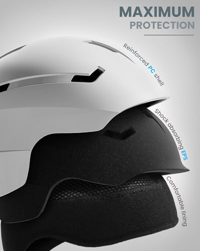 OutdoorMaster Skihelm-Set, Snowboard-Helm mit Brille für Erwachsene - 12 Belüftungsöffnungen - Skihelme für Männer, Frauen und Jugendliche