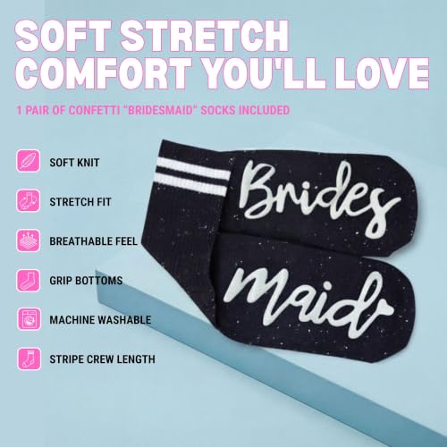 Image of Funky Junque Bride Crew Socks, Bachelorette Wedding Party Gift