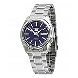 Blau und Metallig Seiko Herren Analog Automatik Uhr mit Edelstahl Armband SNKL43K1