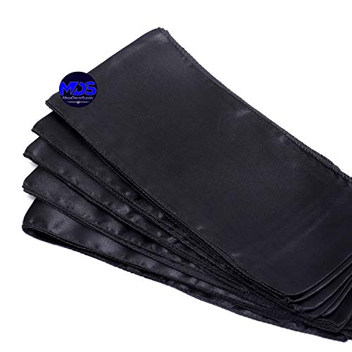 Mds Pack Of 50 Satin Chair Sashes Bow Sash For Wedding Events Supplies, Decorations For Birthday Parties, Graduations, Engagements, Chair Sashes Fit Folding And Banquets Chair Cover -Black #TOP4