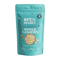 Open Secret 100% Natural Premium Whole Cashews 200 g Value Pack | Whole Crunchy Cashew | Premium Kaju nuts | Nutritious & Delicious | Gluten Free & High Protein