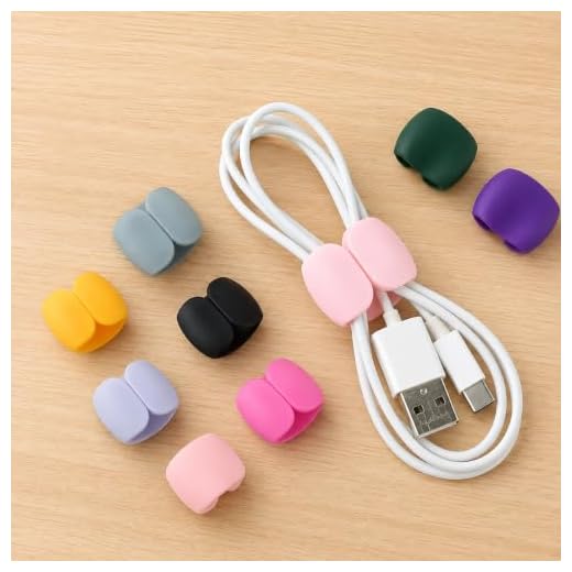 20Pcs Multi-Purpose Cable Clips, Random Colors for Wire Organization