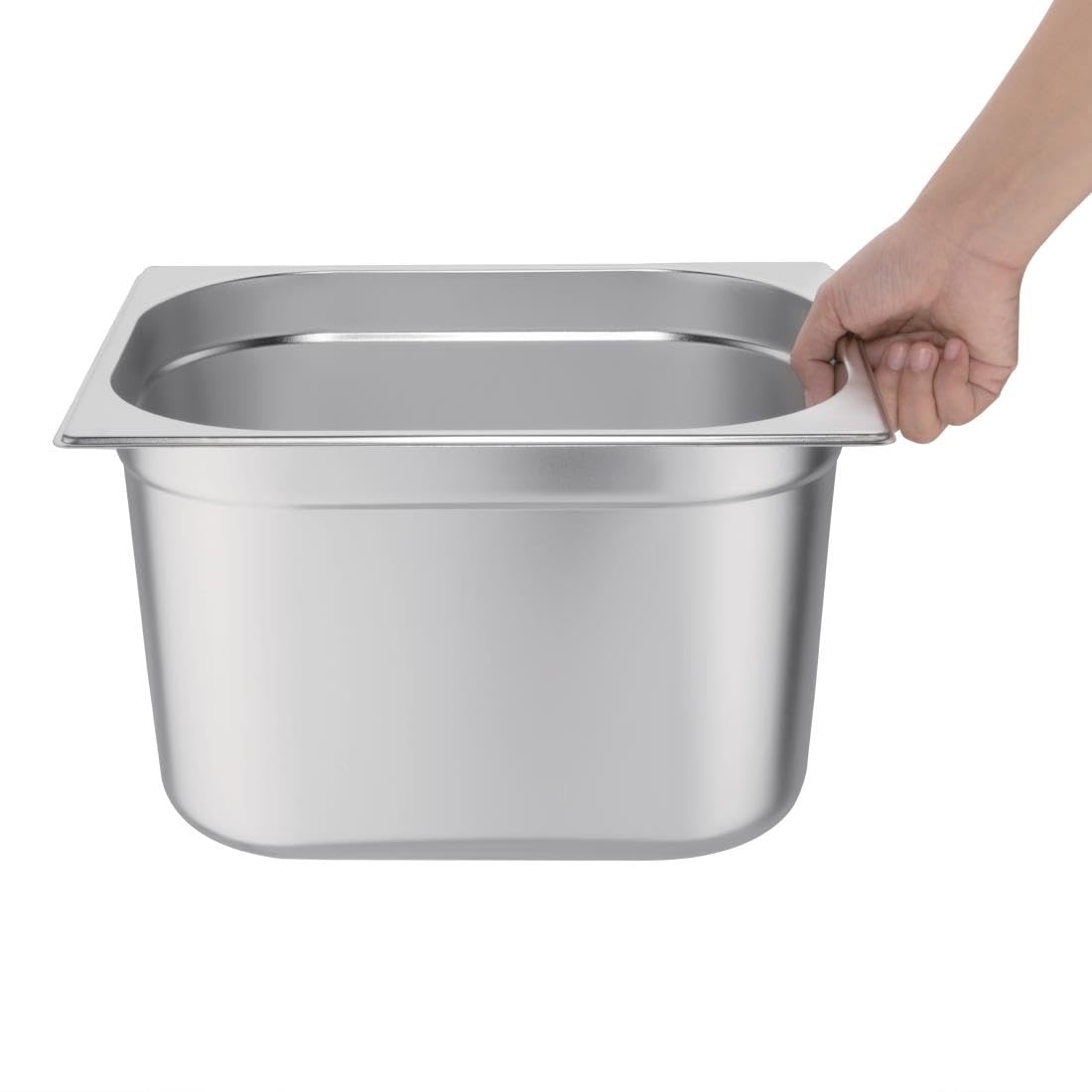 Vogue K932 acero inoxidable 1/2 Gastronorm Pan, 200 mm