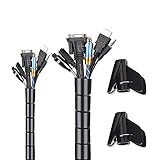 ❥Instalación rápida:Viene con un clip de guía de alambre creativo para ayudarlo a organizar rápidamente los cables desordenados.Coloque un extremo de sus cables en el clip,deslice el clip en la funda del cable y luego suelte los cables.Sus cables desorganizados se almacenarán en la funda en minutos!