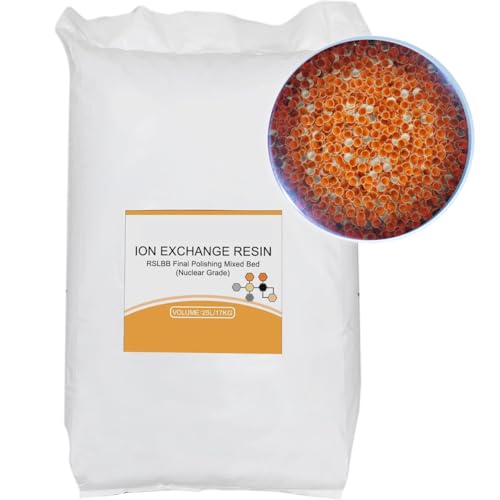 Max Water 25L Mixed Bed Virgin Grade Ion Exchange Deionization DI Resin Filter Cartridge Refill - Compatible with Water Filtration Systems for Car Wash and Aquarium RODI and Window Cleaning.