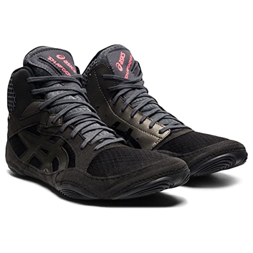 Asics Men's Snapdown 3 Wrestling Shoes, 10.5, Black/Gunmetal #TOP1