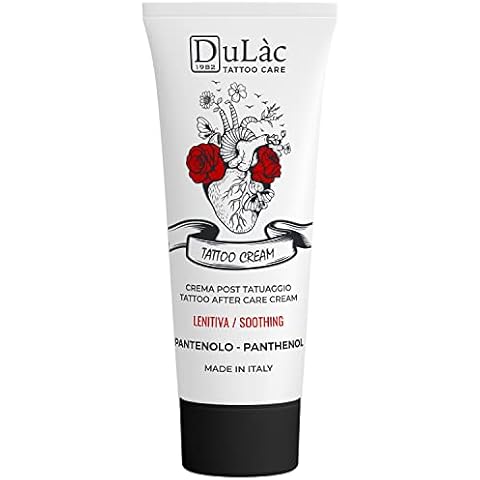 TATTOO AFTERCARE CREAM Dulàc - Made In Italy with Panthenol (5%) and Natural Active Ingredients, without Silicones and Parabens, Promotes Skin Regeneration, Protects and Moisturises the Skin Cover
