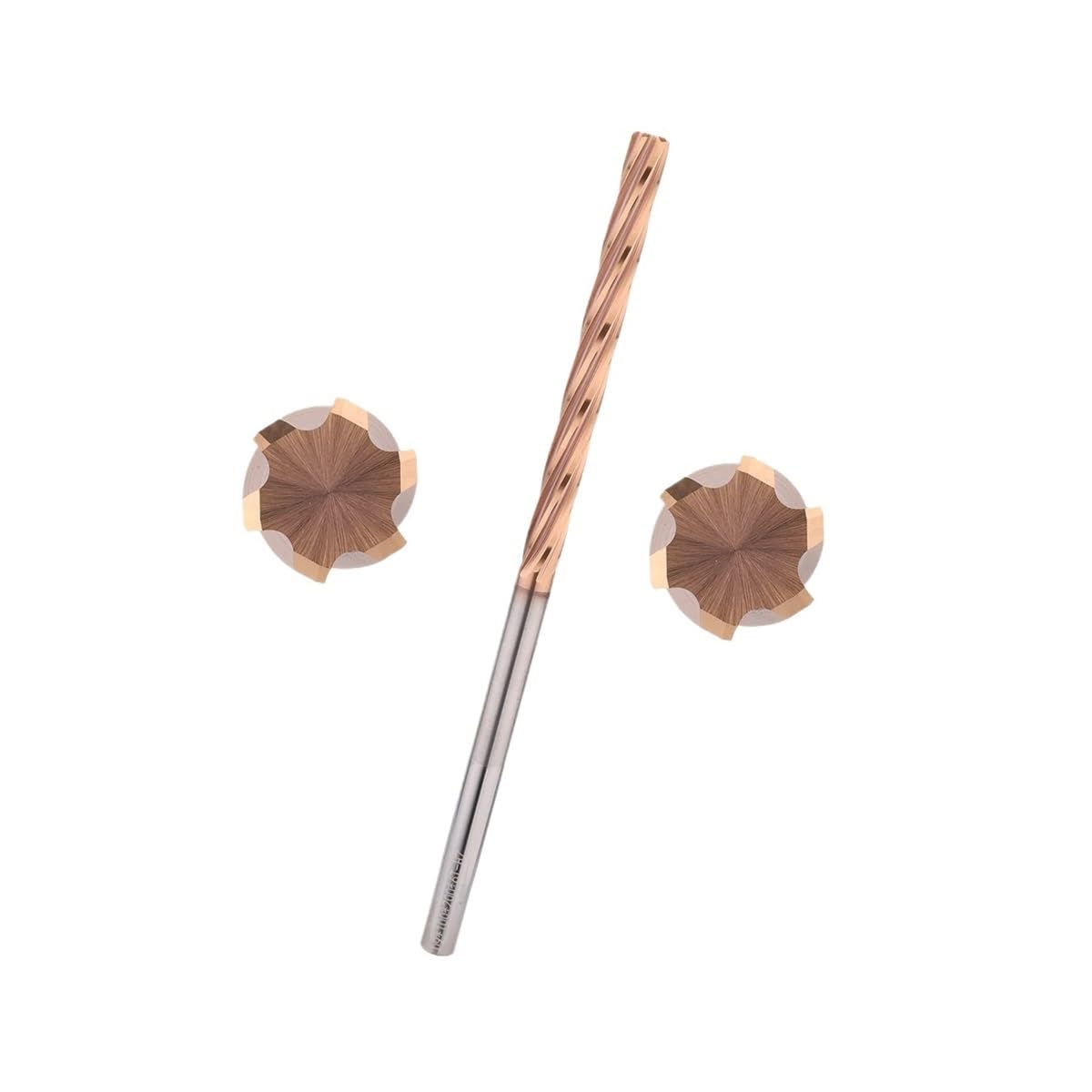 Alesatore HRC60 H7 Alesatore for Macchina esteso Rivestito in Bronzo a Spirale in Metallo Duro Adatto for alesatori con Lavorazione a Codolo cilindrico a elica CNC(17x100x150x6T H7)