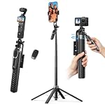 K&F CONCEPT 69" Auto Open Selfie Stick with 4 Legs & Stabilizing Handle