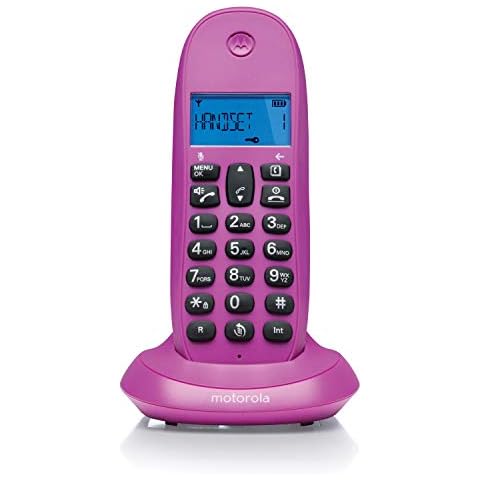 Teléfono Inalámbrico Motorola C1001 Violeta Cover