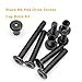 Black M6 Hex Drive Socket Cap Bolts Kit, binifiMux 35-Set Allen Head Countsunk Furniture Crib Bolts Nuts Kit, M6x15mm/ 20mm/ 25mm/ 30mm/ 35mm/ 40mm/ 50mm