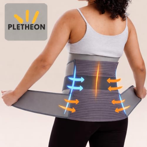 Image of PLETHEON 3 In 1 Postpartum Belly Band Post Pregnancy Abdominal Belt For Women After Birth Belly /Waist /Pelvis Wrap Postnatal Shapewear, (Fit from 30 Inch to 46 Inches of waist) (Gray)
