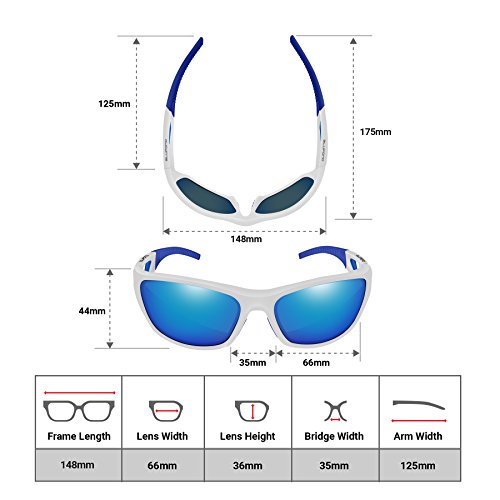 BLUPOND Polarized Sports Sunglasses for Men - TR90 Unbreakable Frames for Golf Cycling Driving - Scout4