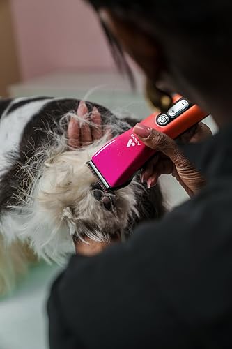 Image of Andis 562745 ProClip 5-in-1 Cord /Cordless Clipper, 5 Speeds, Sunset | Adjustable blade sizes 9-40 (2mm-0.25mm), 4,500-6,500 SPM, USB-C charging, dog grooming clipper