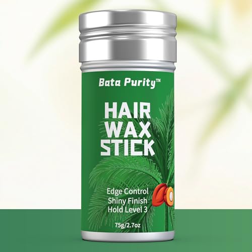Hair Wax Stick for Strong Hold & Flyaway Control - Edge Control Slick Back & Frizz-Free Styling Gel for Women, Men, Teen Girls & Kids - Natural Beeswax Smoothing Stick Wax for All Hair Types (2.7 Oz)