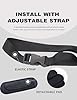 Harrison Howard Horse Muzzle Feed Bag Nylon Mesh Grain Feed Bag with Padded Neck Strap Adjustable Belt Black Medium #4