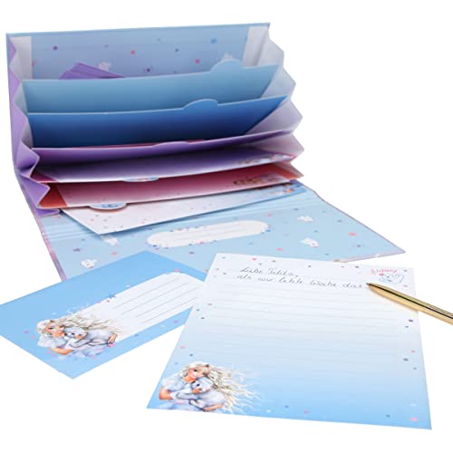 Depesche 12080 TOPModel Iceworld - Briefpapier Set in einer Fächermappe, mit 24 Briefbögen in 3 Designs und 18 passenden Umschlägen