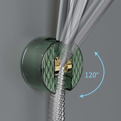 Support de tuyau de douche résistant en ABS vert avec rotule orientable à 120 degrés - 3