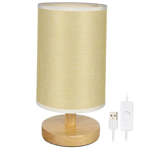 Didiseaon Mesilla de Madera LED con Pantalla de Cálida Base Dormitorio y Oficina Interruptor de Botón Decoración Elegante cualquier Habitación