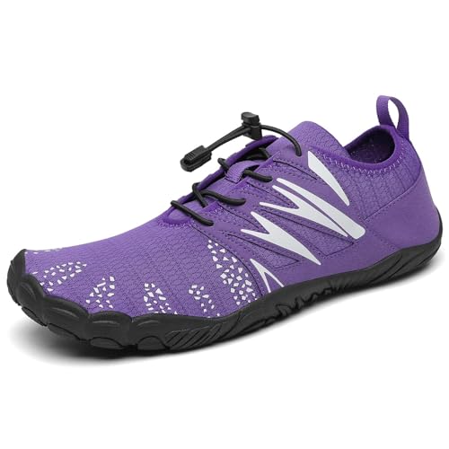 Mishansha Escarpines Hombre Mujer Zapatillas Agua Respirable Antideslizante Zapatos de Playa Secado Rápido para Rio Snorkel Natación Piscina Surf Deportes Acuáticos, Violeta Púrpura, 39 EU