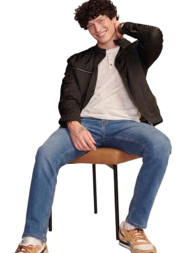 Image of Amazon Brand - INKAST Men Mid Rise Straight Fit Jeans | Denim Wear | Casual Pants | Straight Fit