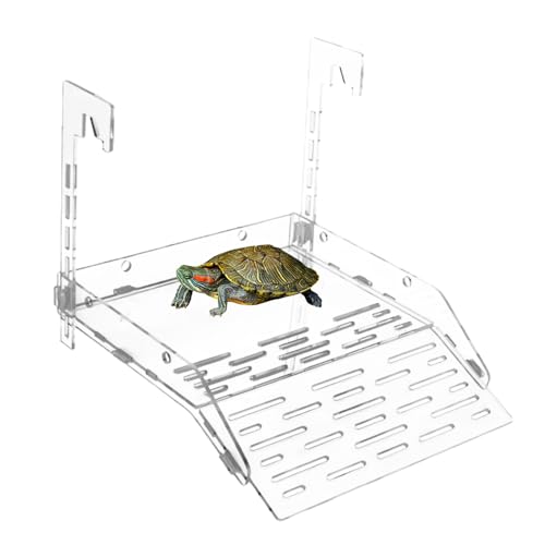 Rampa Para Tortugas De Acuario: Terraza De Acrílico Transparente Para Escalar, Plataforma Para Tomar El Sol, Accesorio De Hábitat De Reptiles De Larga Duración | Rampa De Tanque De Tortuga Para Ranas,