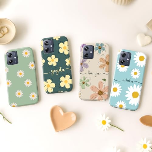Image of COLORflow Back Cover Compatible with Motorola Moto G54 5G / G64 5G | Daisy Bloom Customized Back Cover Compatible with Motorola Moto G54 5G / G64 5G