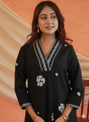 Image of Women's Mulmul Cotton Kurti with Pant and Dupatta