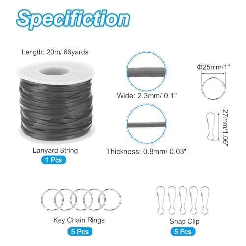 Cordón de plástico para tejer llaveros duraderos con accesorios de joyería 3