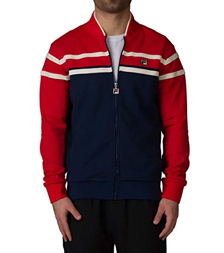 Fila Naso Jacket Peach/Chinese Red/White Lg #TOP9