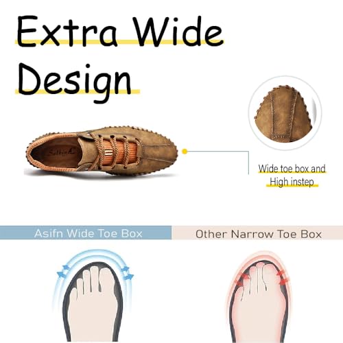 Mens Leather Casual Shoes Lightweight Fashion Sneakers Soft Breathable Oxfords Non-Slip Driving Shoes3