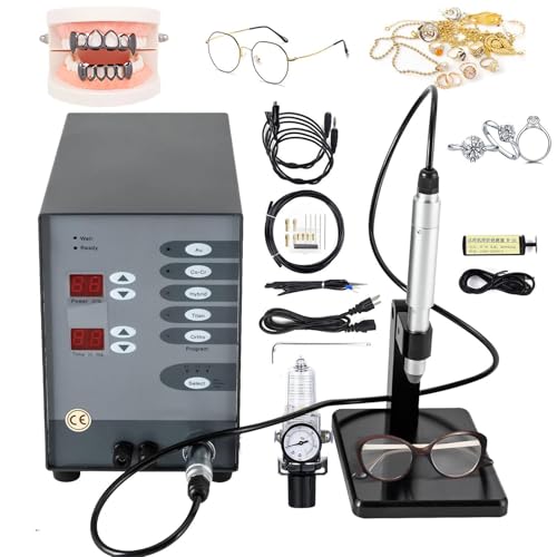 Permanent Jewelry Welder kit,Spot Welding Machine, Automatic Pulse Argon Arc Welding Machine, Weldable Solid Gold,Aluminum,Titanium Welding and Orthodontics ​for Jewelry Restoration,100W, 50-600A