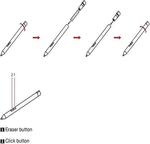 Miniatura 6 de Lápiz óptico para Lenovo IdeaPad Flex 5 de 14 pulgadas para IdeaPad Flex 5, bolígrafos capacitivos digitales para pantallas táctiles para tablet
